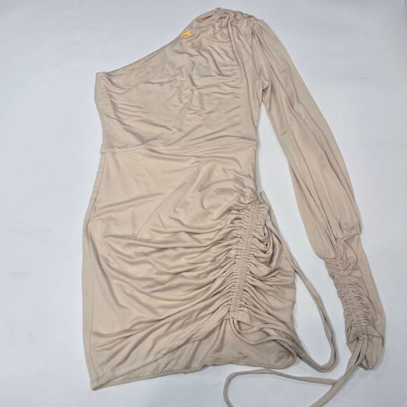 Michael Costello x REVOLVE Jada Mini Dress in Beige XS - Picture 2 of 13